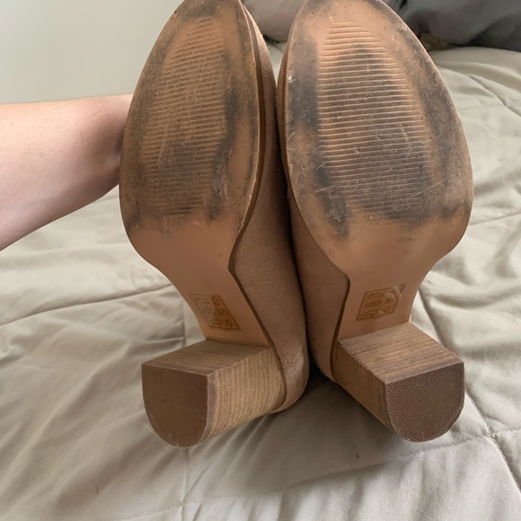 Aldo Tan Suede Block Heel Booties - Picture 3 of 5